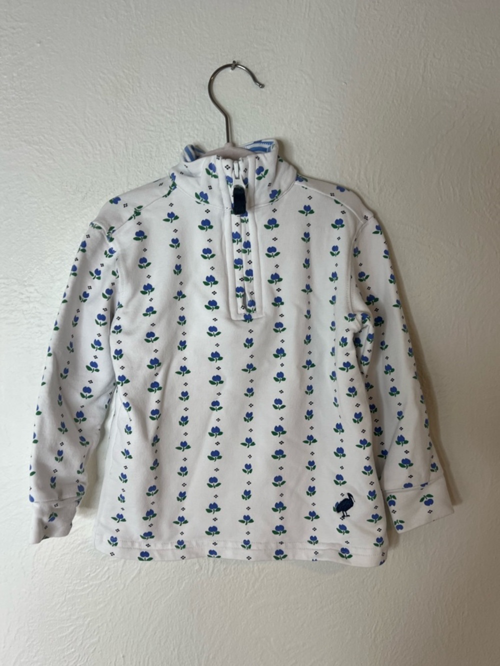 The Beaufort Bonnet Company Hayford 1/4 zip Pullover Floral 12-18 months